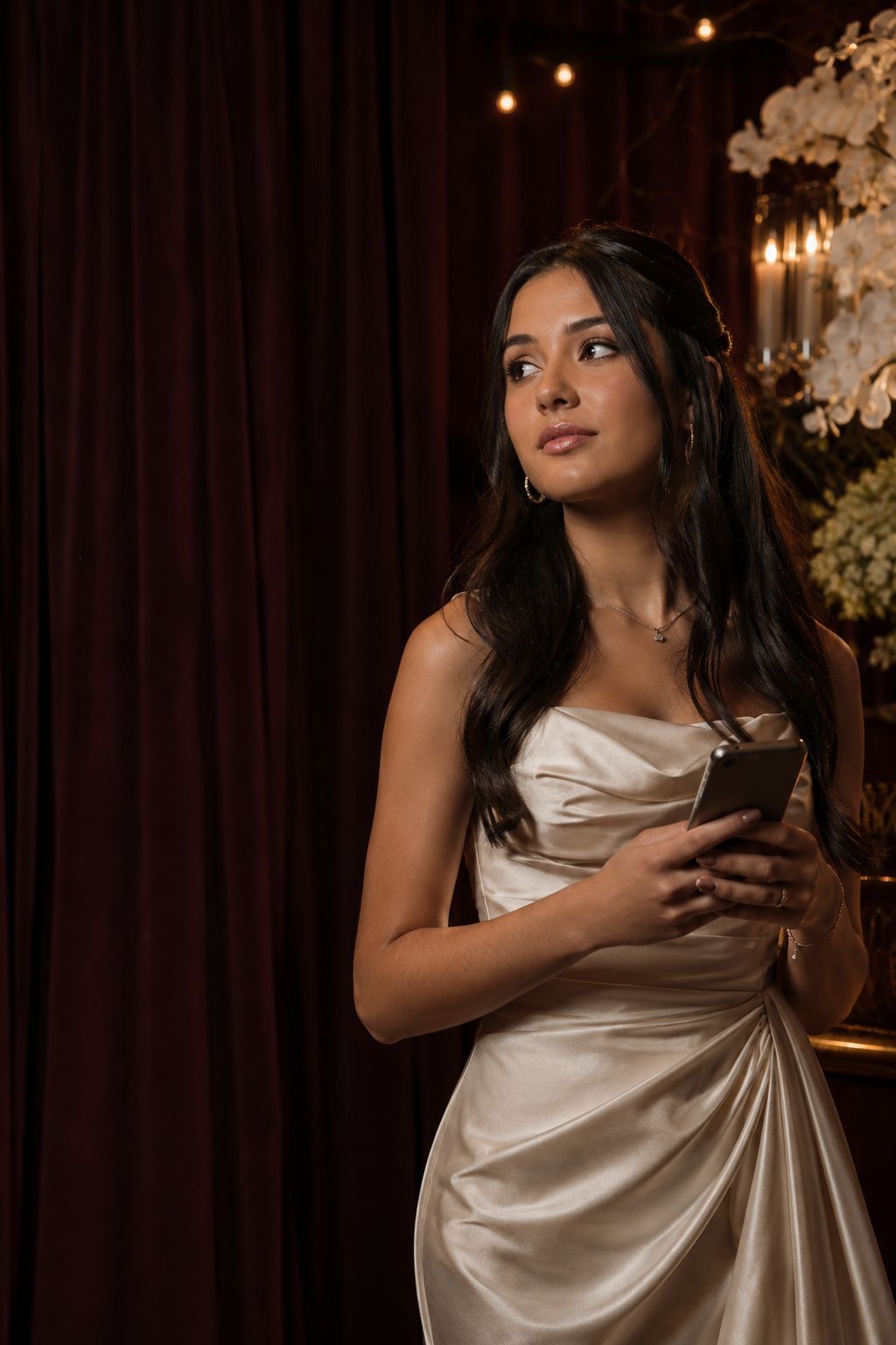 Debutante em uma celebração elegante