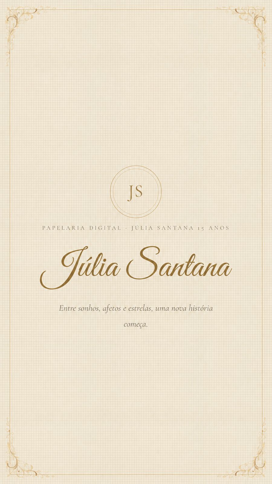 Capa mobile do convite Arabesque Clássica